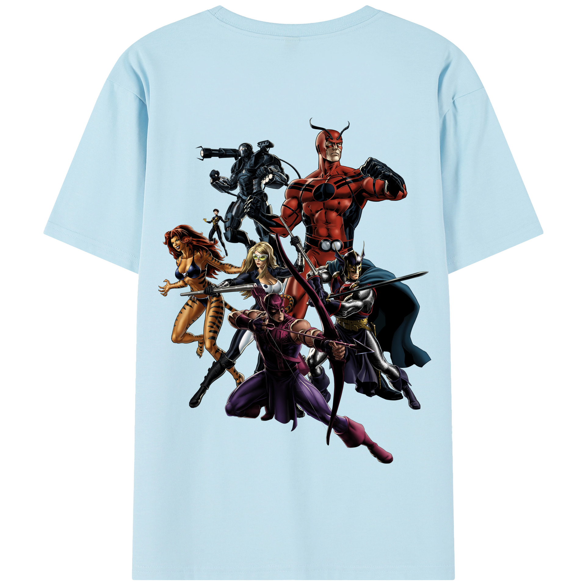 （画像用） アベンジャーズ The Avengers 綿100％半袖Tシャツ（背面プリント）